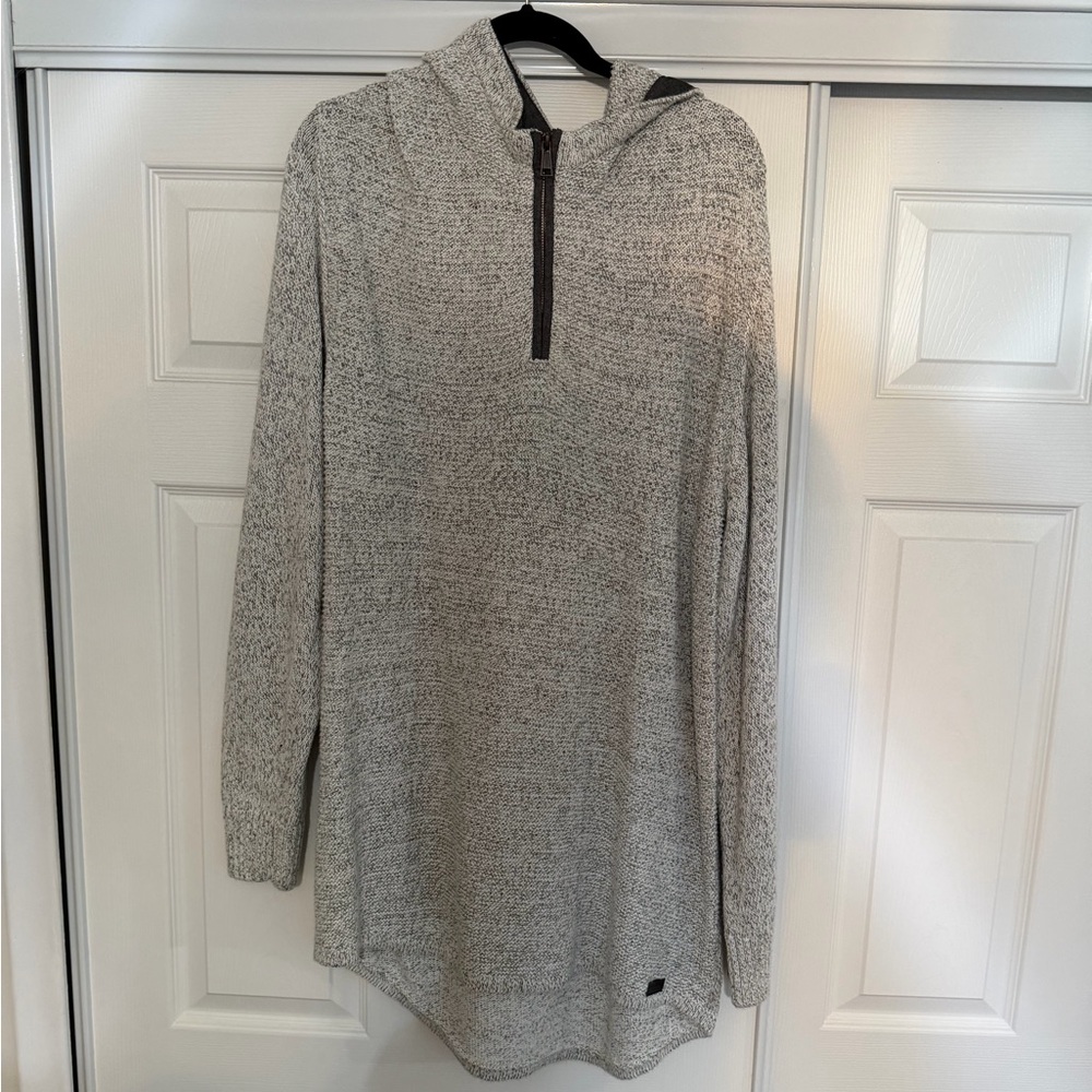 Outpost Men's Gray Oversized Sweatshirt with Hood